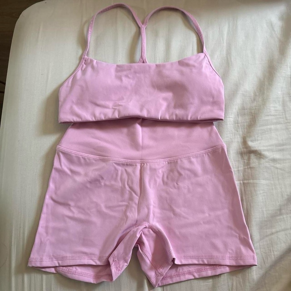 Garage Bubblegum Pink Active Two Piece Set - Sports Bra & Shorts